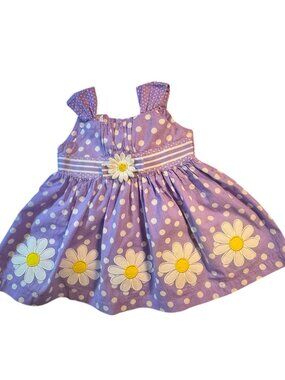 Baby Beri Size 3/6 Months Purple Polka Dot Dress